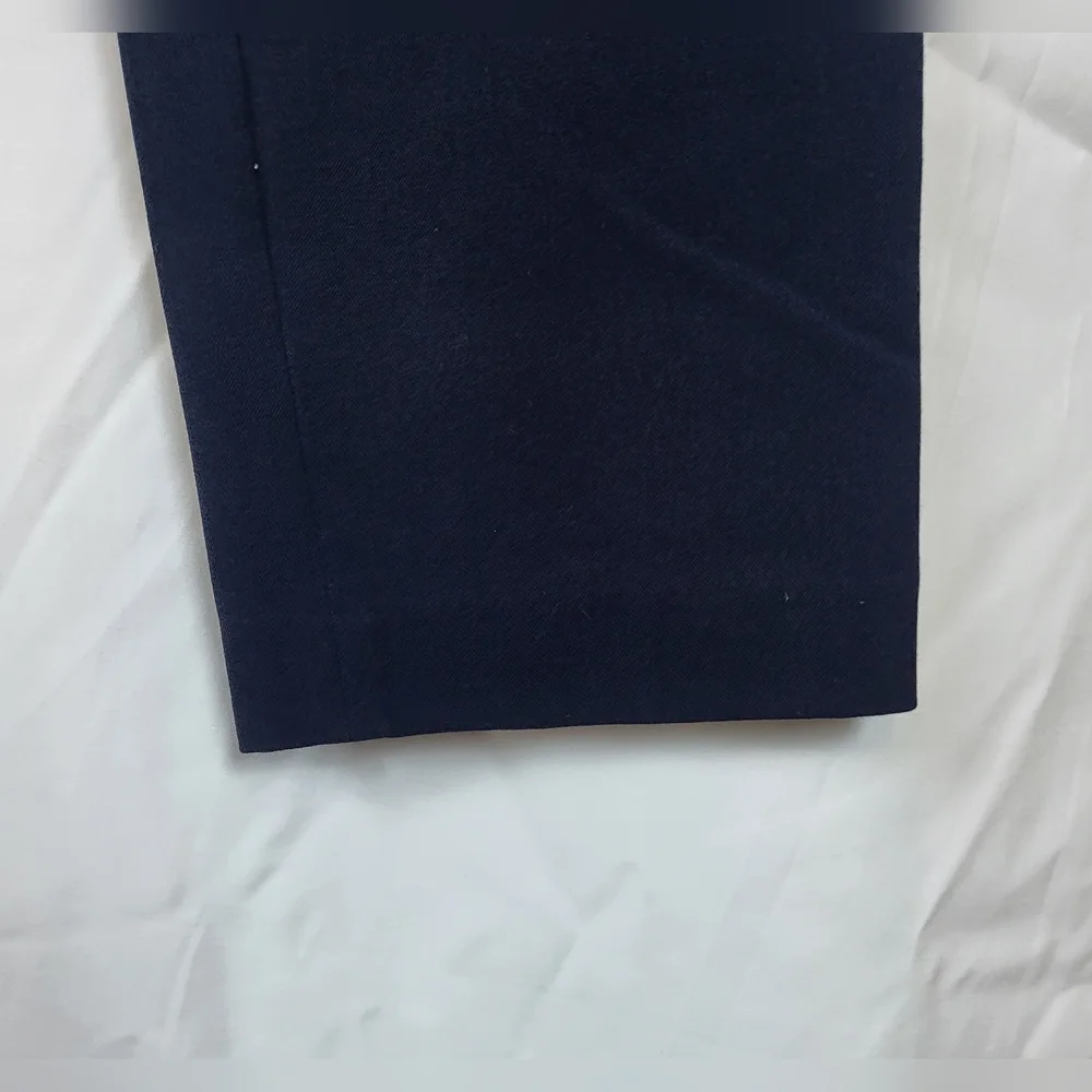 Michael Kors Womens Navy Blue Straight Leg‎ Career Preppy Pants Size 4 Academia